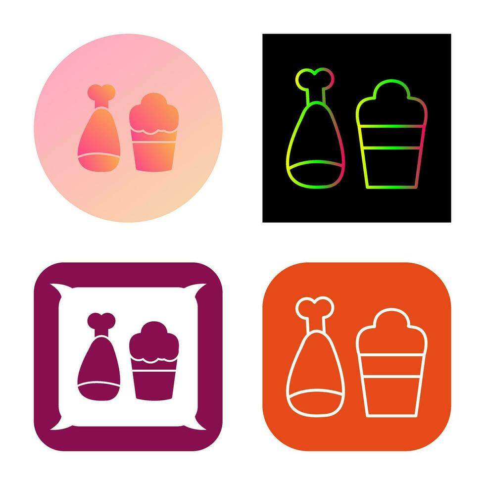 Food and Beer Vector Icon