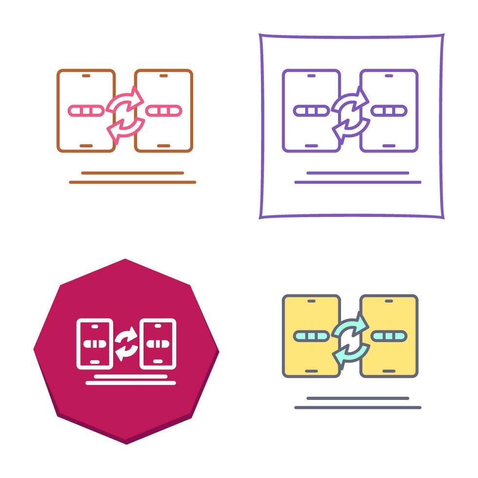 icono de vector de transferencia de datos