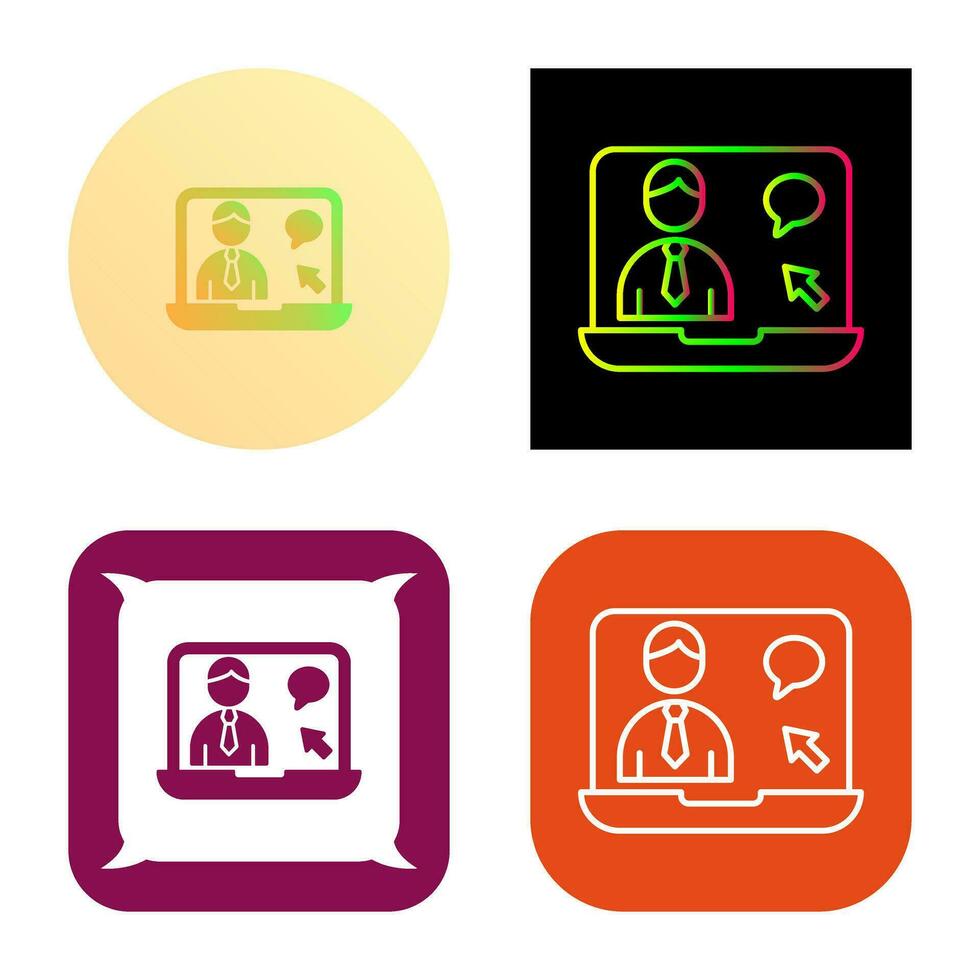 Online Interview Vector Icon