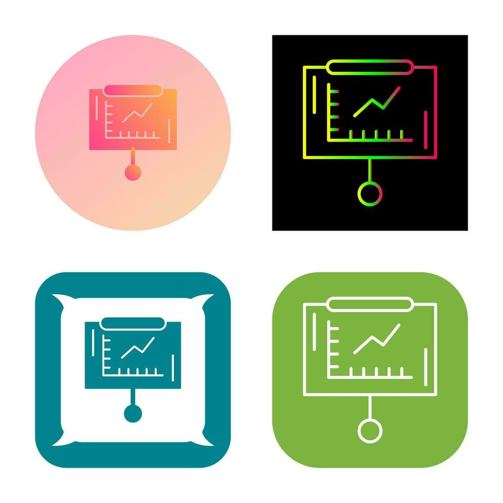 Line Graph Vector Icon