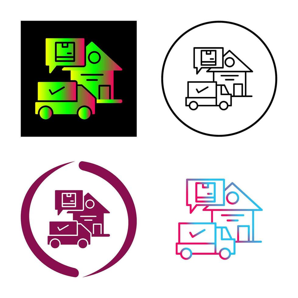 Package Receiving Vector Icon
