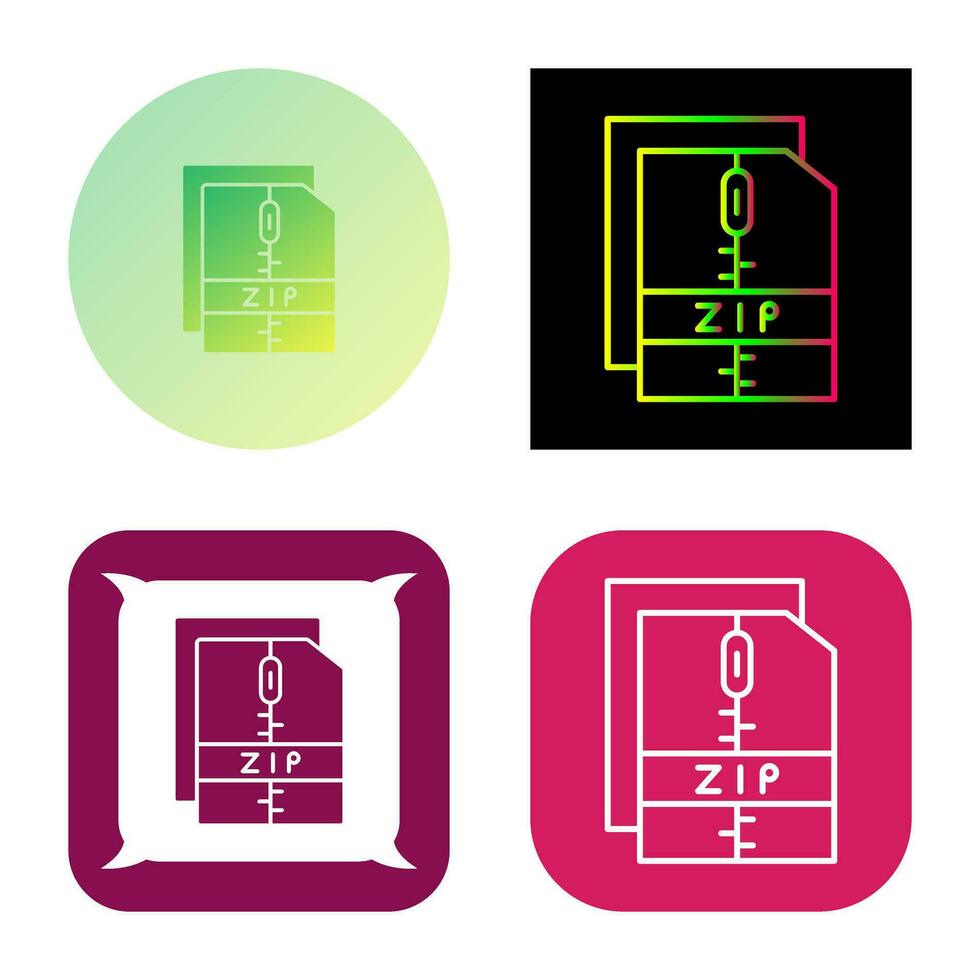 Zip File Vector Icon