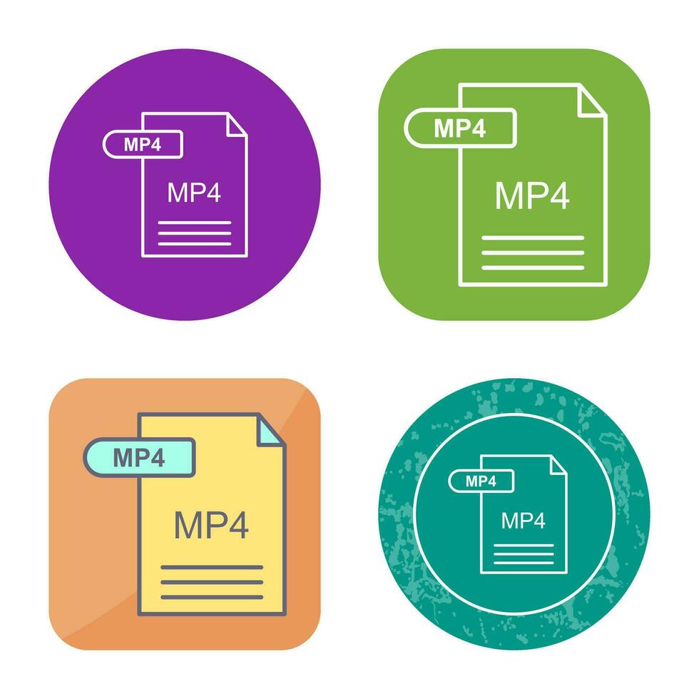 icono de vector de mp4