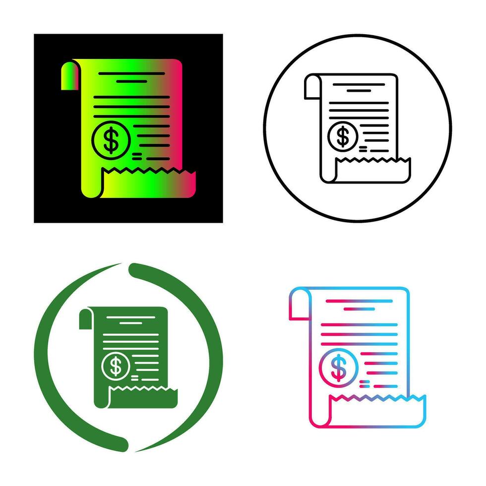 Receipt Vector Icon