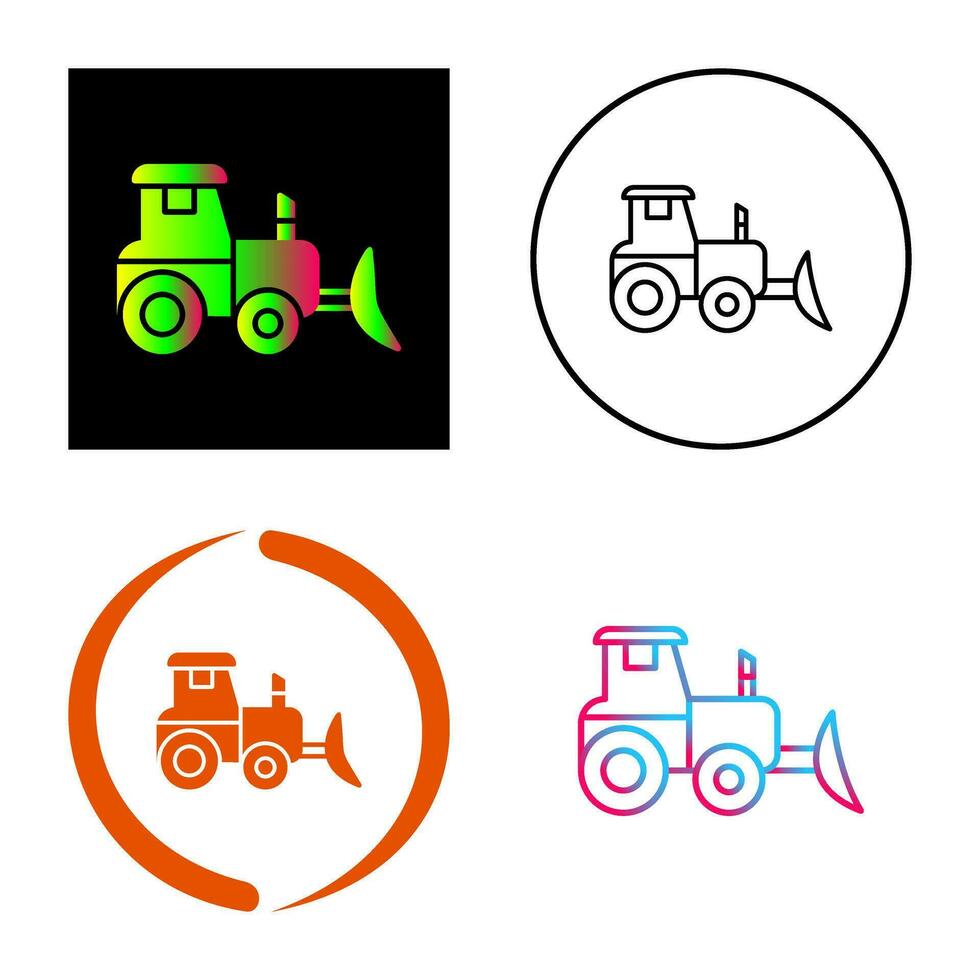 Industrial Tractor Vector Icon