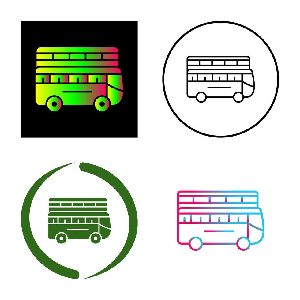 Double Bus Vector Icon