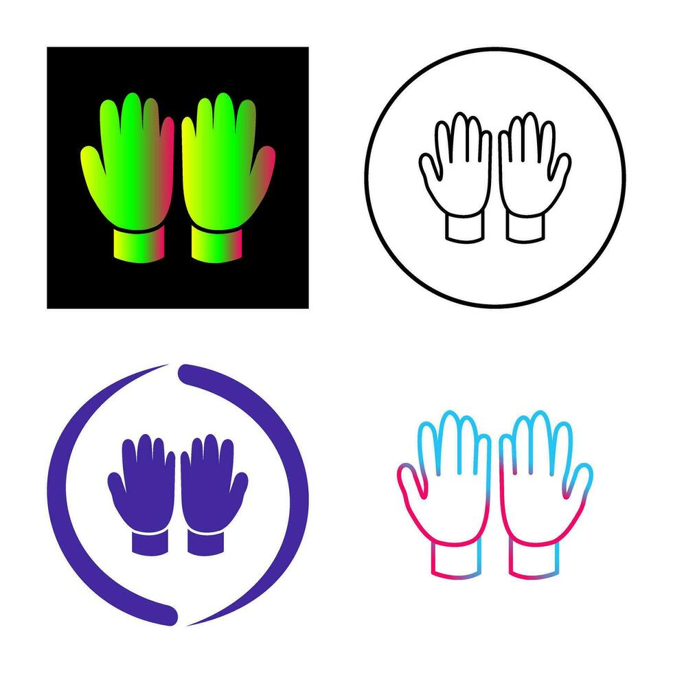 icono de vector de guantes de jardinería