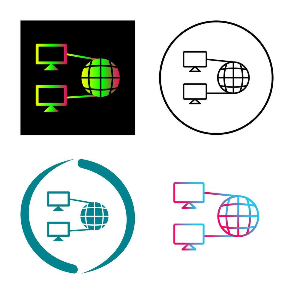 icono de vector de conectividad a internet