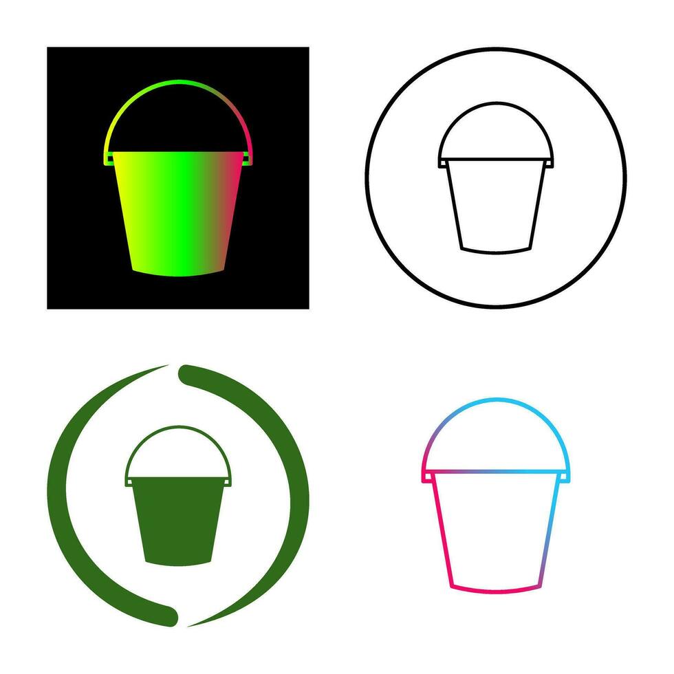 Water Bucket Vector Icon