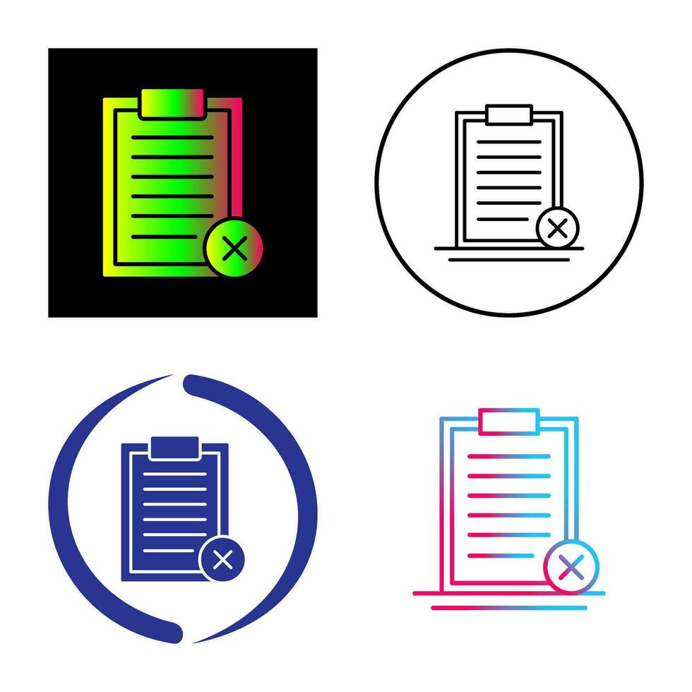 Rejected Vector Icon