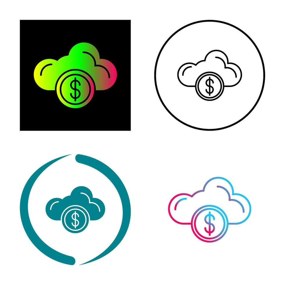 icono de vector de nube