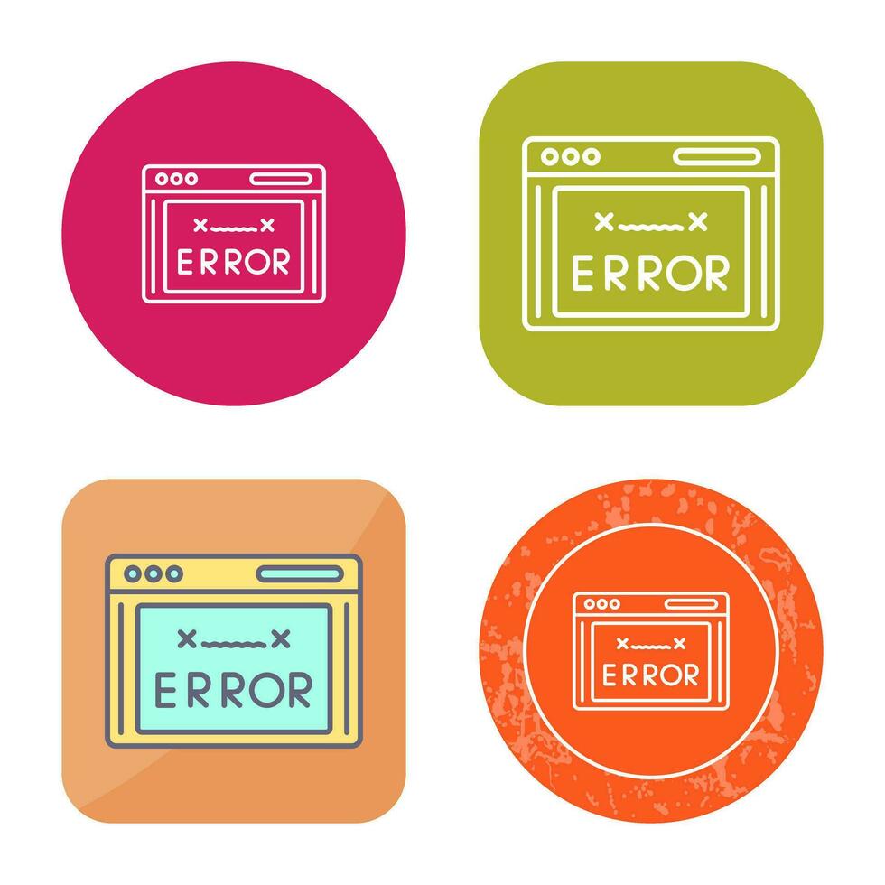 icono de vector de código de error