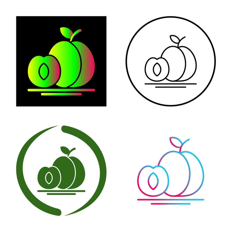 Apricot Vector Icon