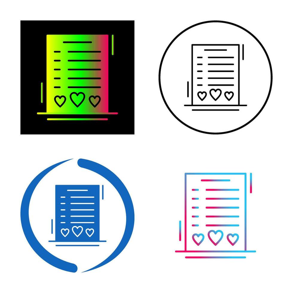 Wishlist Vector Icon
