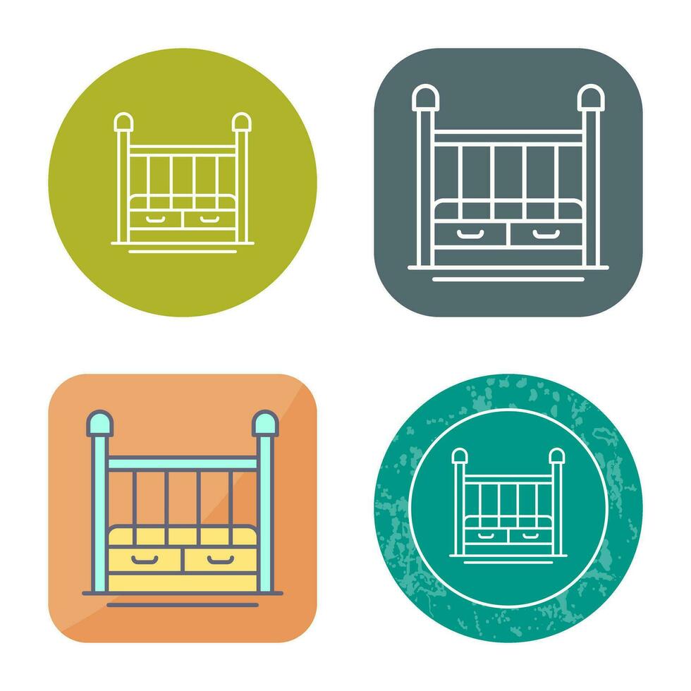 Baby Crib Vector Icon