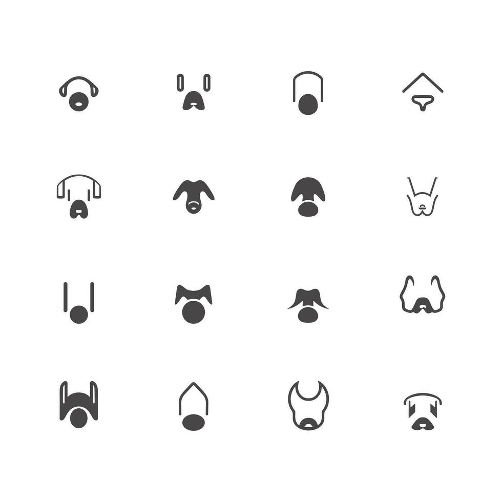 Minimal dog Icons A Stylish Logo Collection vector