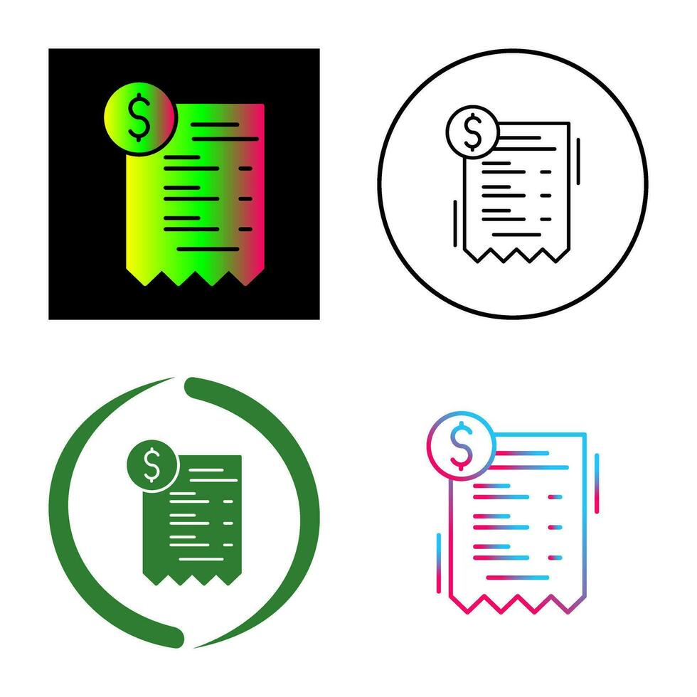 Bill Vector Icon