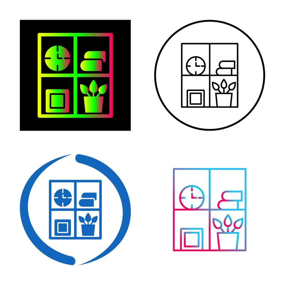 Bookshelf Vector Icon