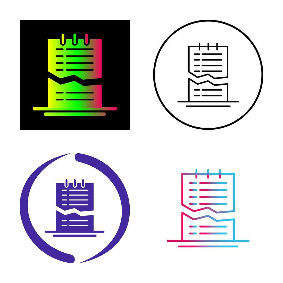 Corrupted List Vector Icon