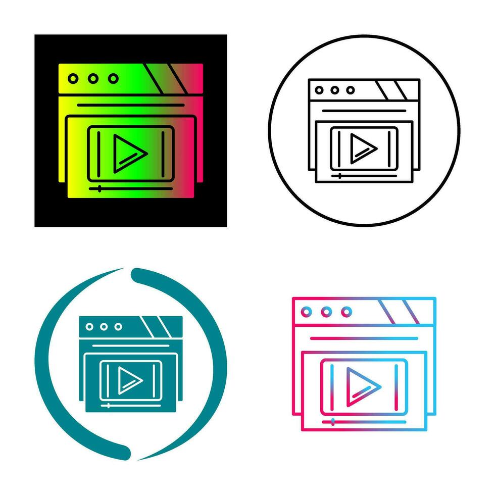 Video Player Vector Icon