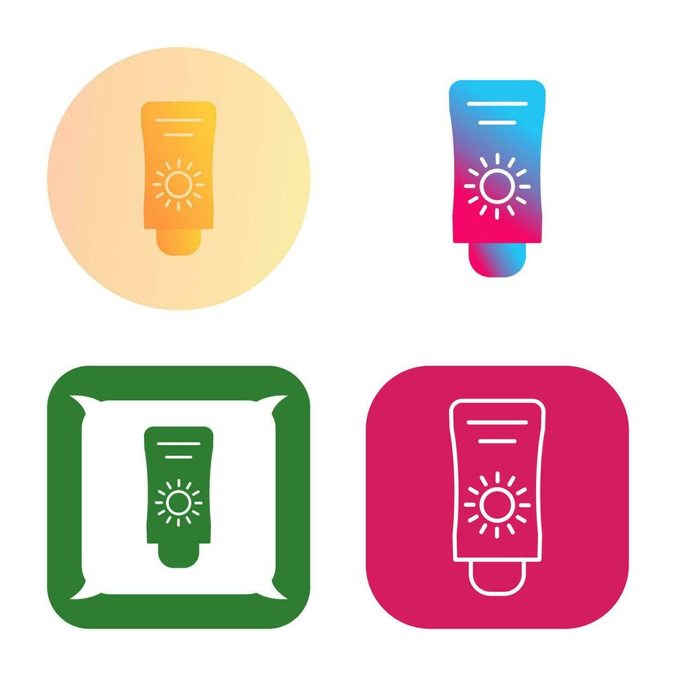 Sun Cream Vector Icon