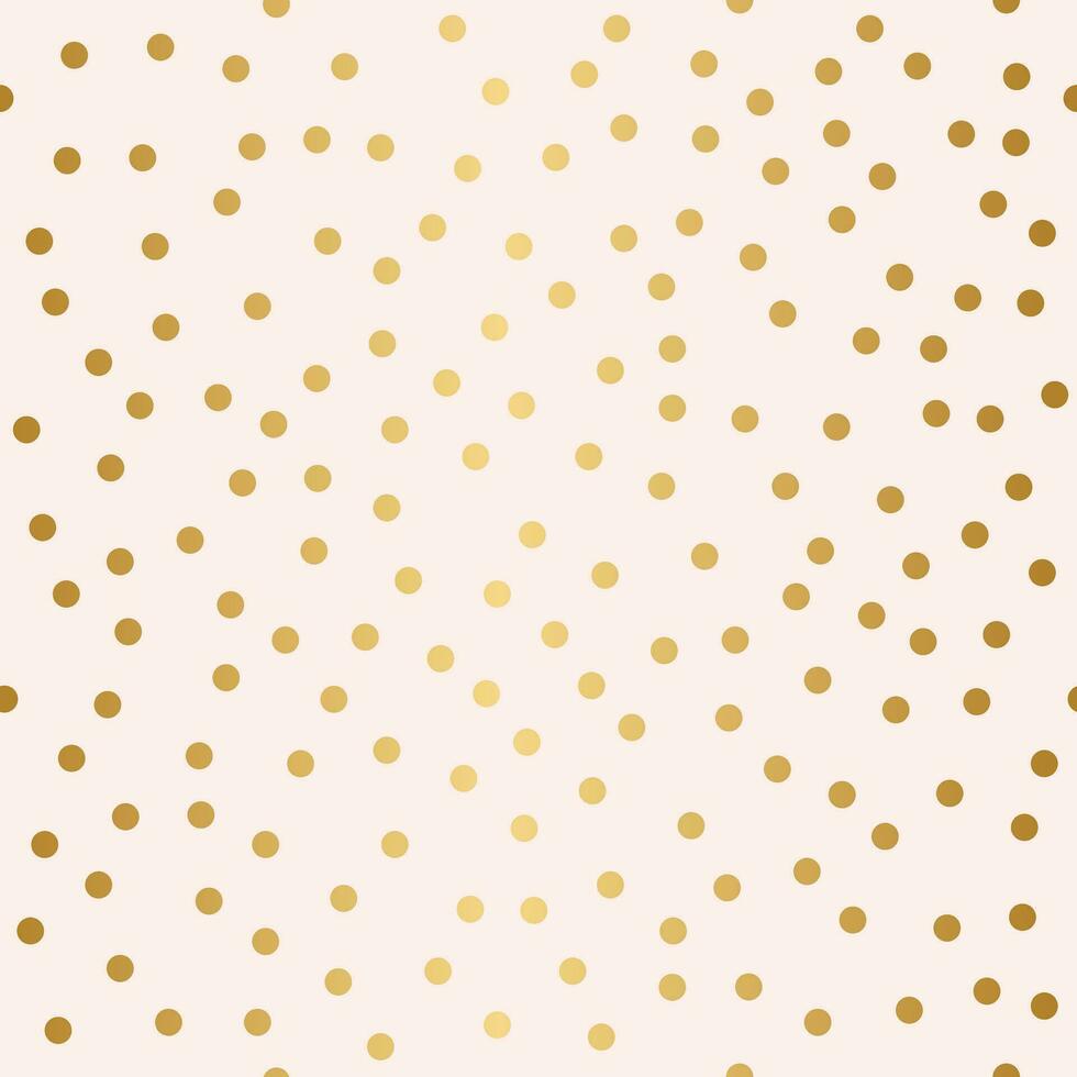 Celebration Confetti, Seamless pattern, golden dots on pink background vector