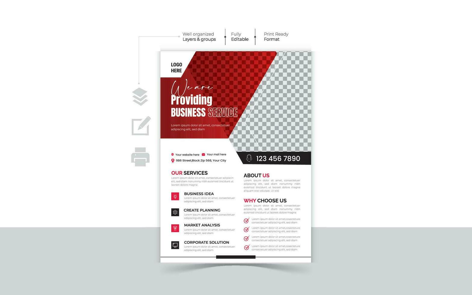 Professional Corporate business flyer design vector
