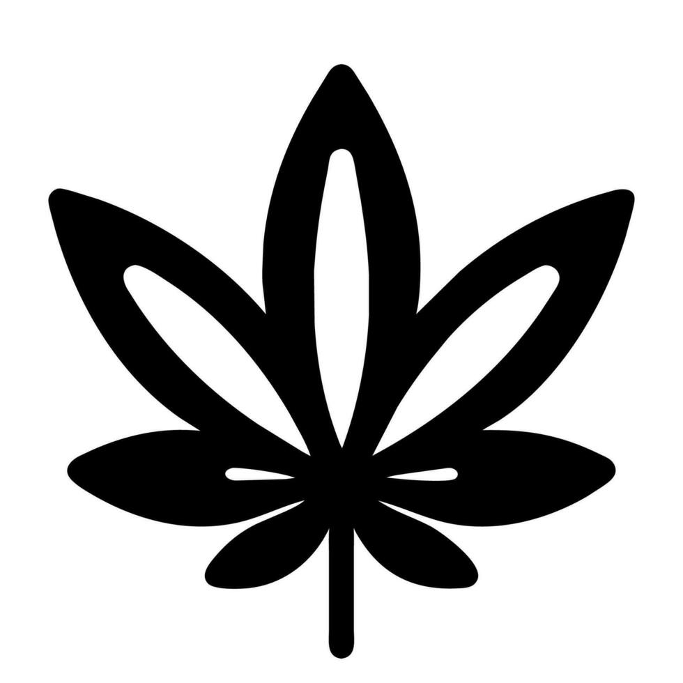 Cannabis leaf vector icon