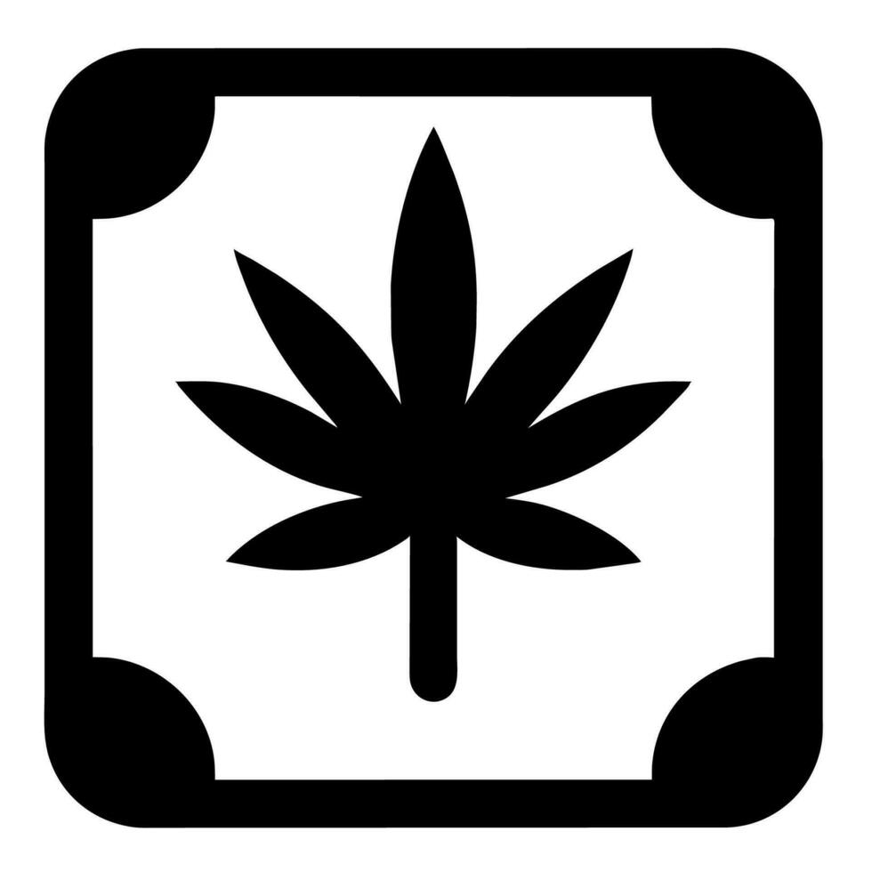 Cannabis leaf vector icon