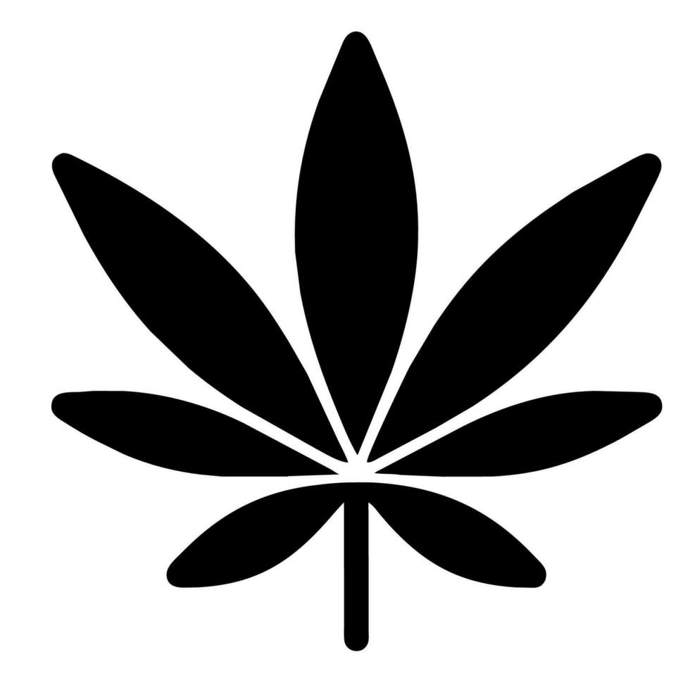 Cannabis leaf vector icon