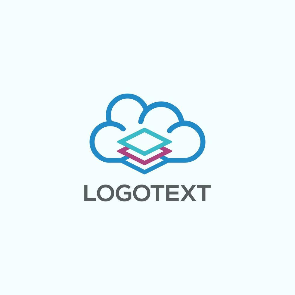 Database Cloud logo icon vector design