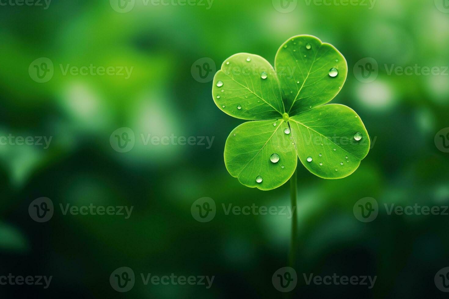 St. Patrick's day background with clover leaves AI generated photo