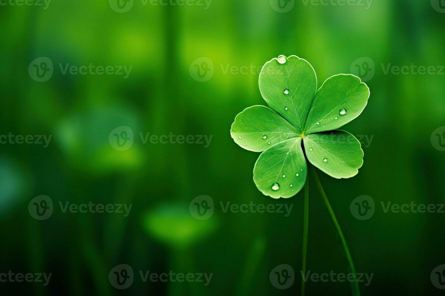 St. Patrick's day background with clover leaves AI generated photo