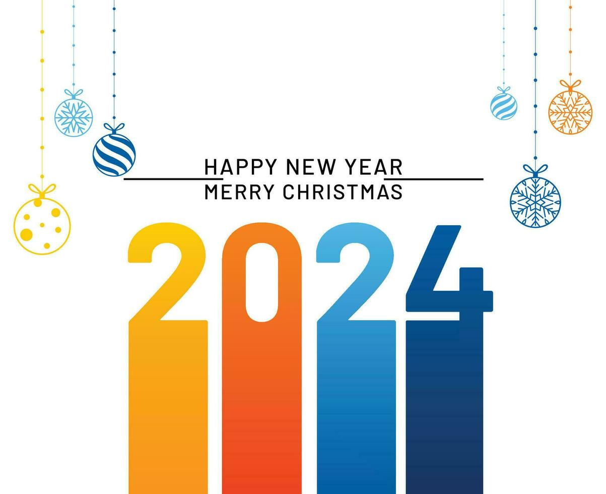 Happy new year 2024, horizontal banner. Brochure or calendar cover design template. Cover of business diary for 20 24 with wishes. The art of cutting paper. vector