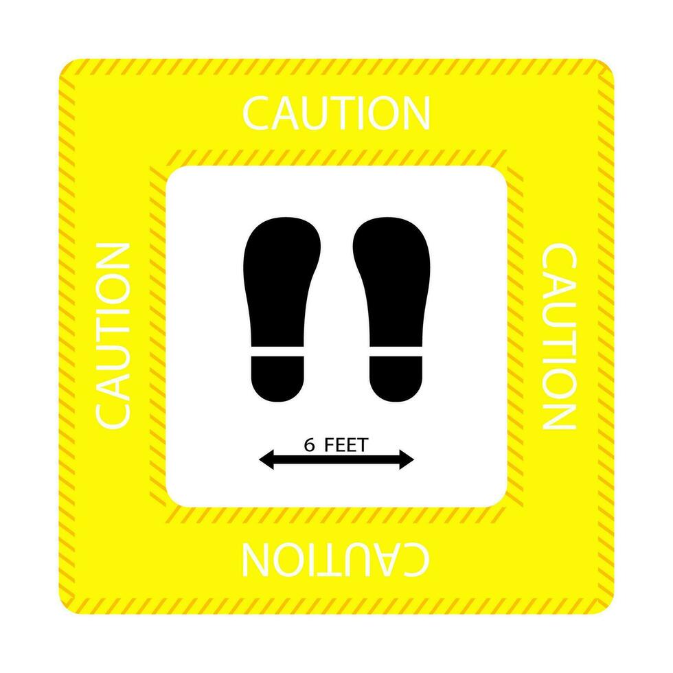 Distance warning icon sign in flat style isolated. Warning symbol for your website, logo, application, user interface design. vector