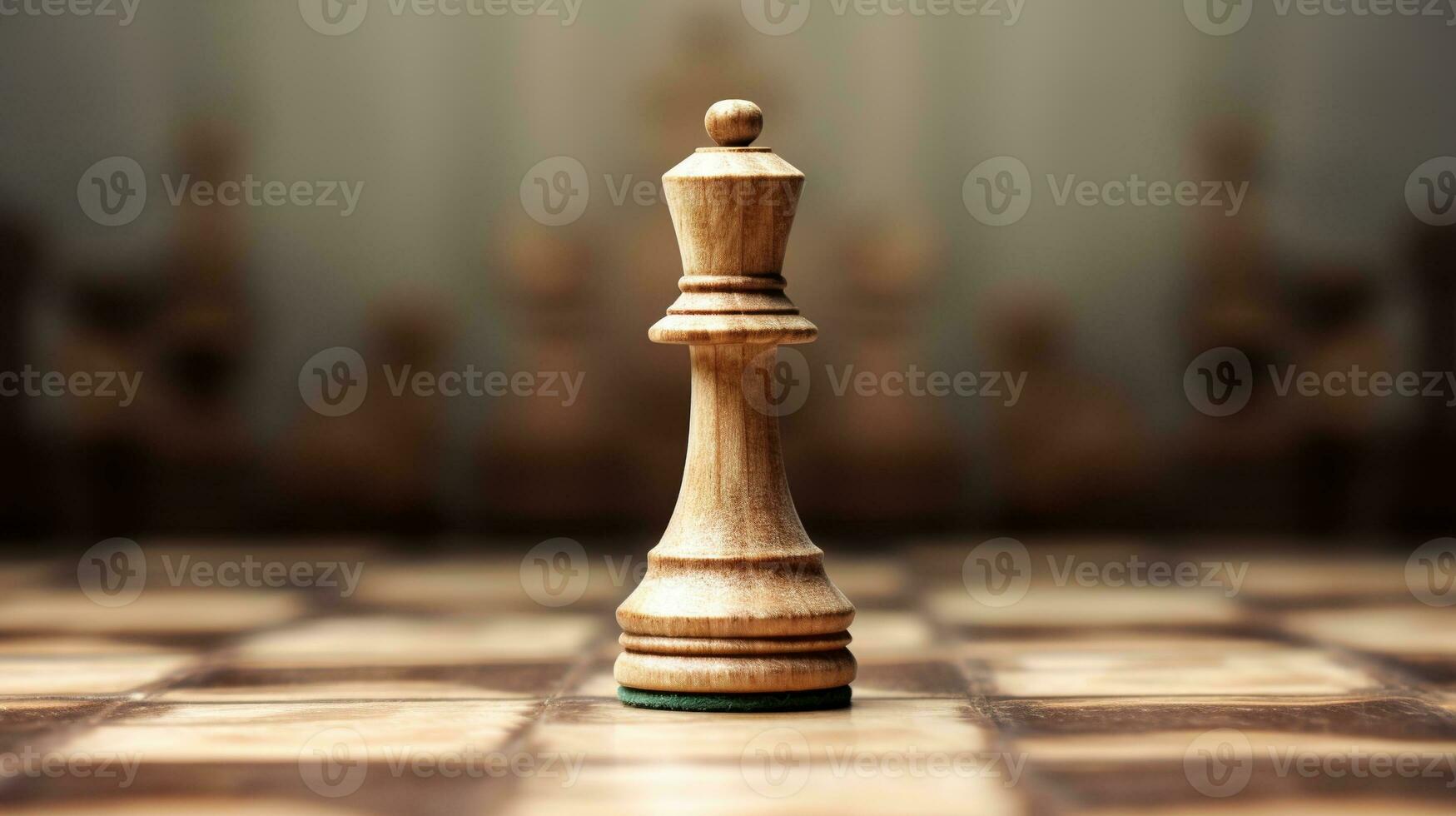 AI generated Generative AI, Chess pieces on a chessboard, intellectual game photo