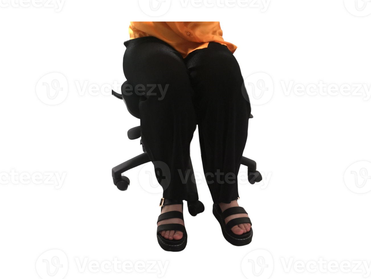 Girl's legs position under the table- png
