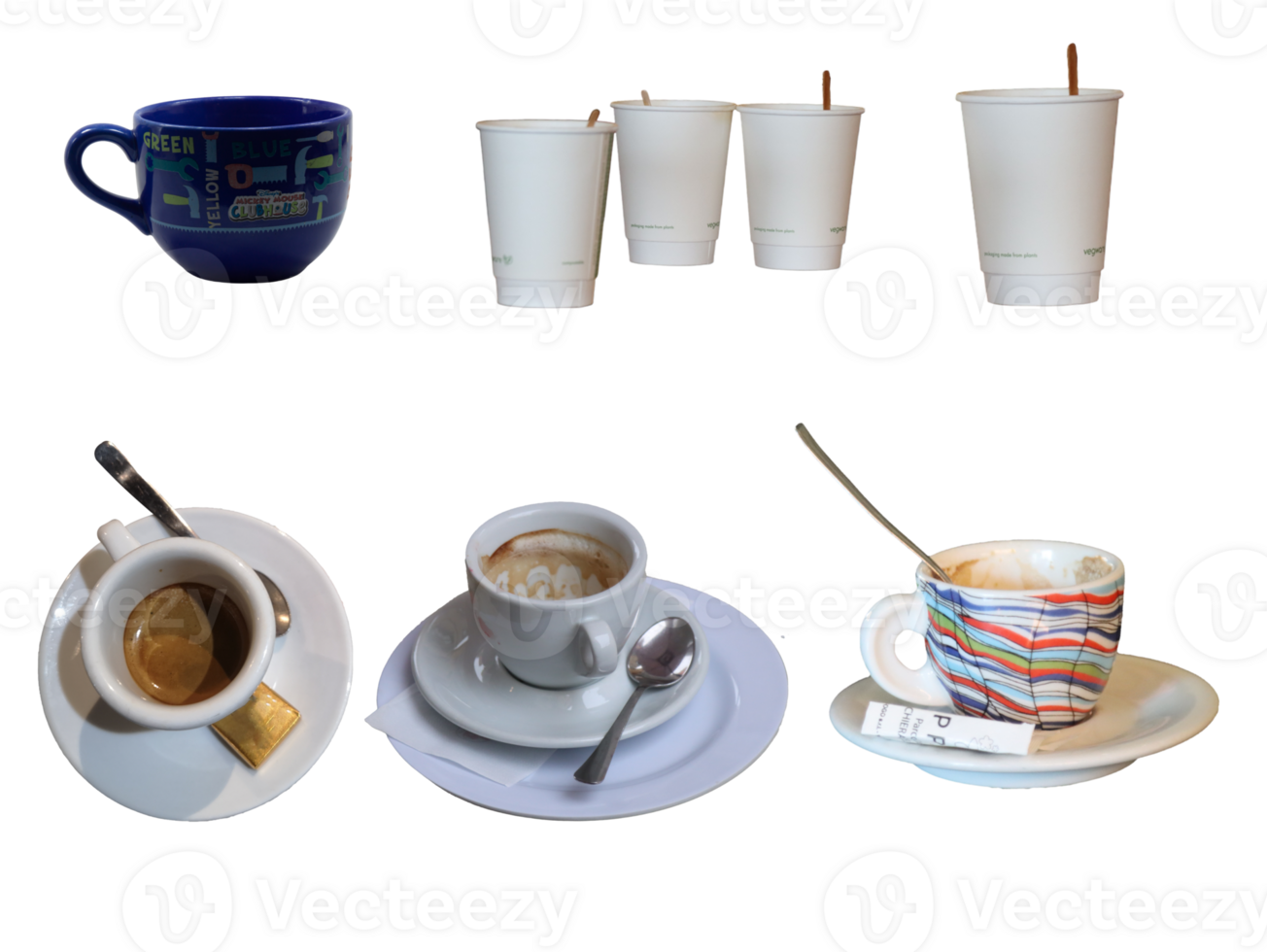 cups and glasses containers for takeaway coffee png