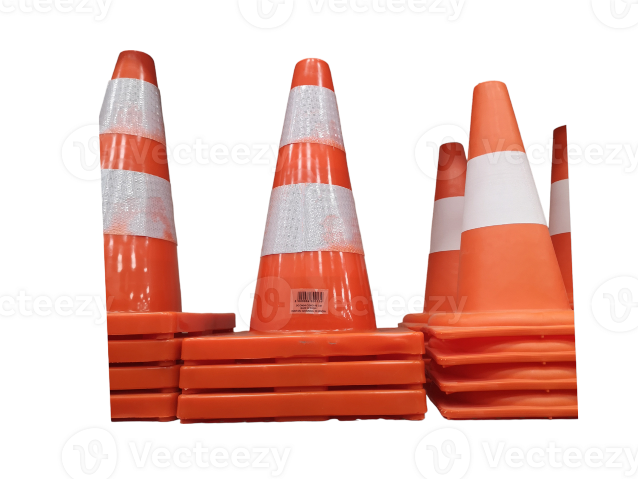 PVC traffic cone with double band- png