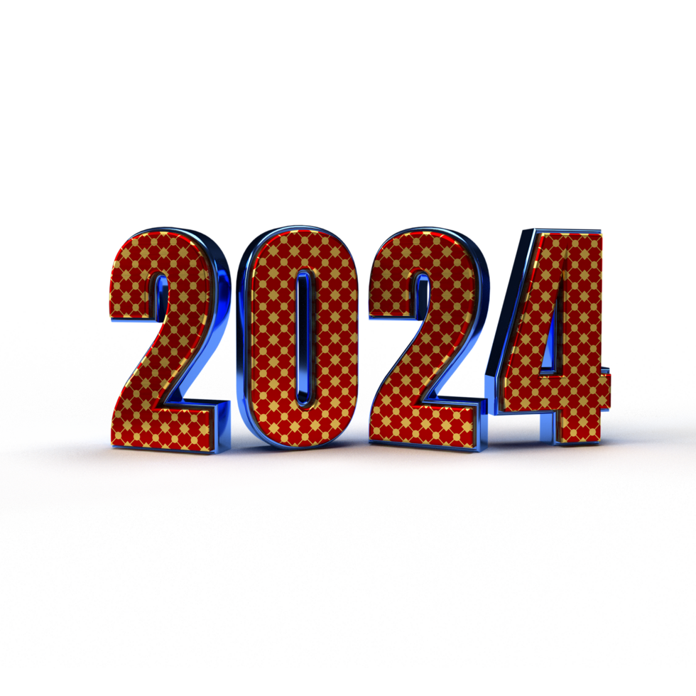 Happy new year 2024 golden 3d numbers with Happy New Year 2024 Golden 3d Numbers With Luxury Text transparent background png