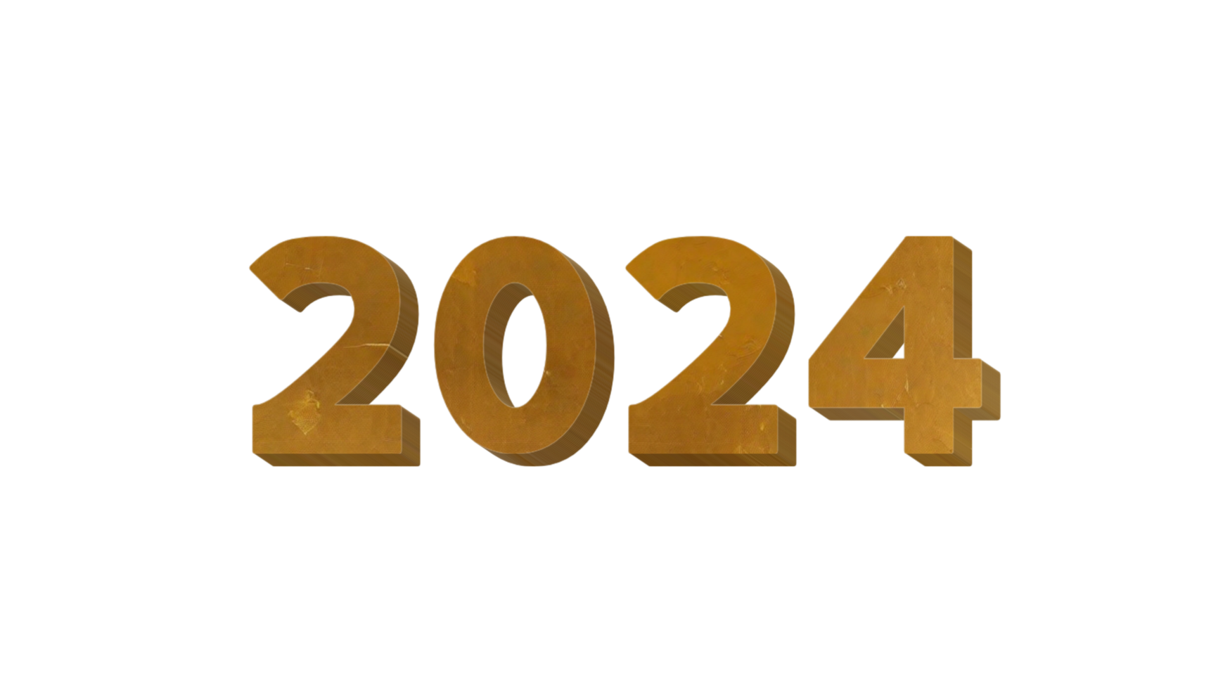 2024 New Year text effect png