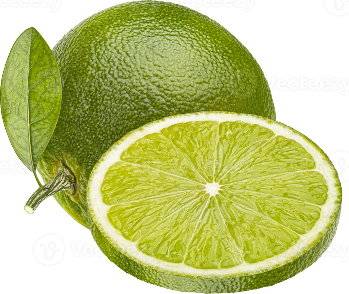 Green lime citrus fruit isolated png