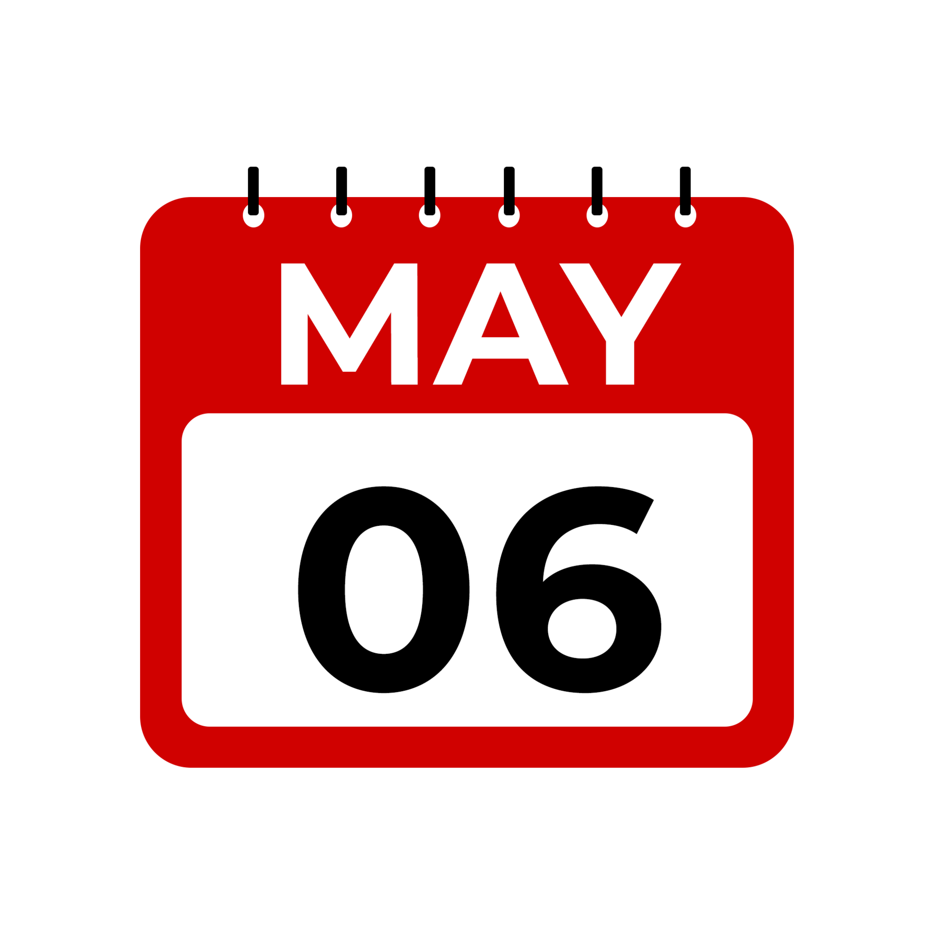 may 6 calendar reminder. 6 may daily calendar icon template. 34594592 PNG