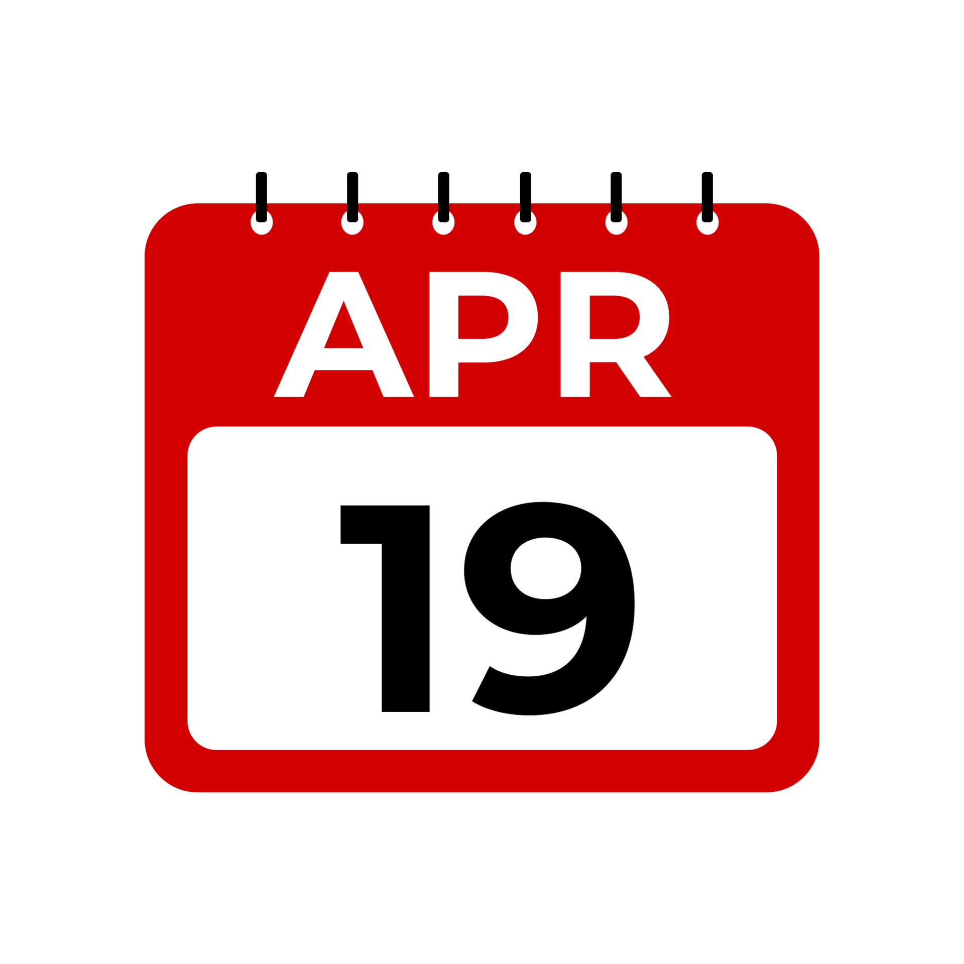 April 19 calendar reminder 19 April daily calendar icon template April 19 calendar reminder 19 April daily calendar icon template