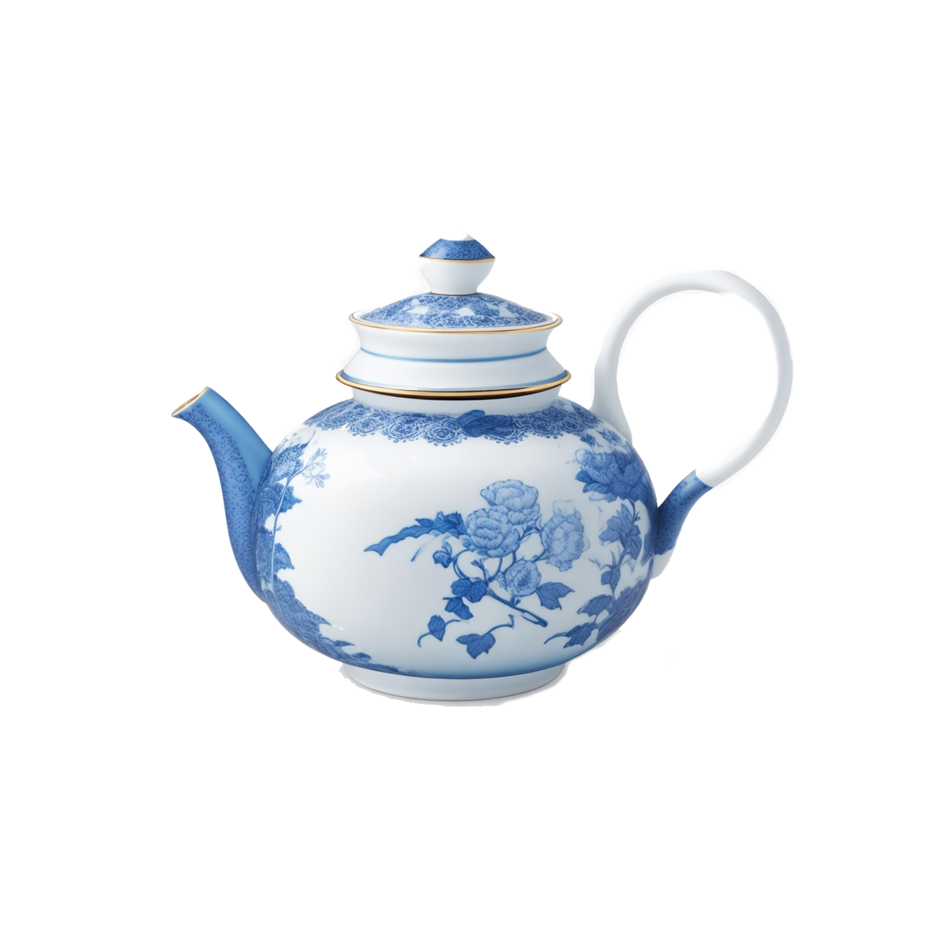 blue teapot traditional vintage teapot cartoon A ceramic teapot on a