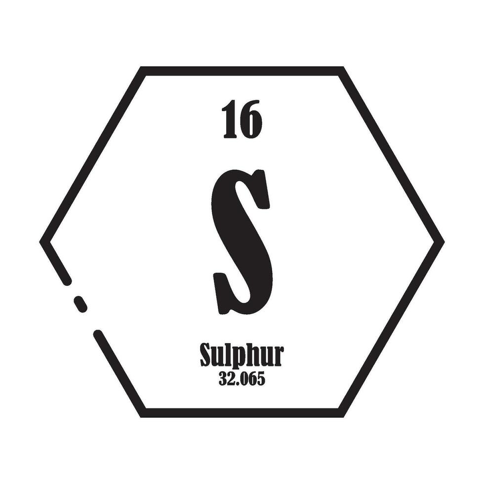 Sulfur chemistry icon vector