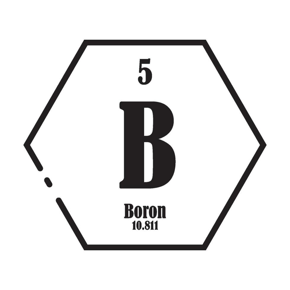 boro química icono vector