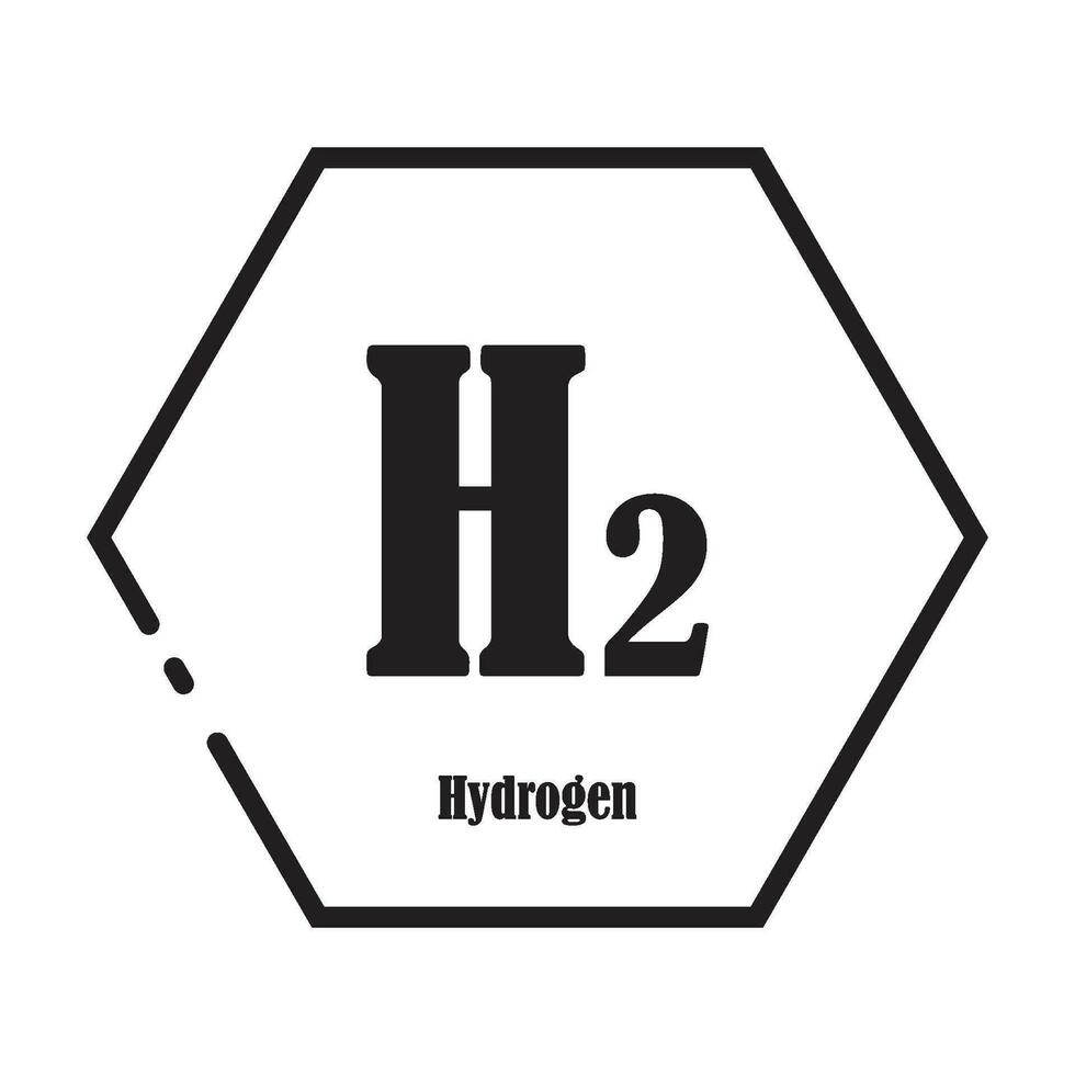 hidrógeno química icono vector