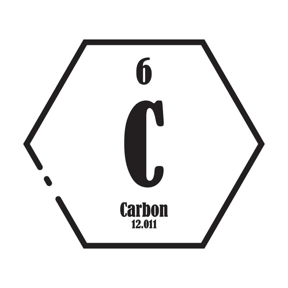 Carbon chemistry icon vector