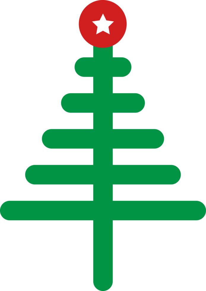 Christmas tree illustration elements decoration for design png